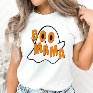 Camiseta Boo Mamá Fantasma Halloween Blanco