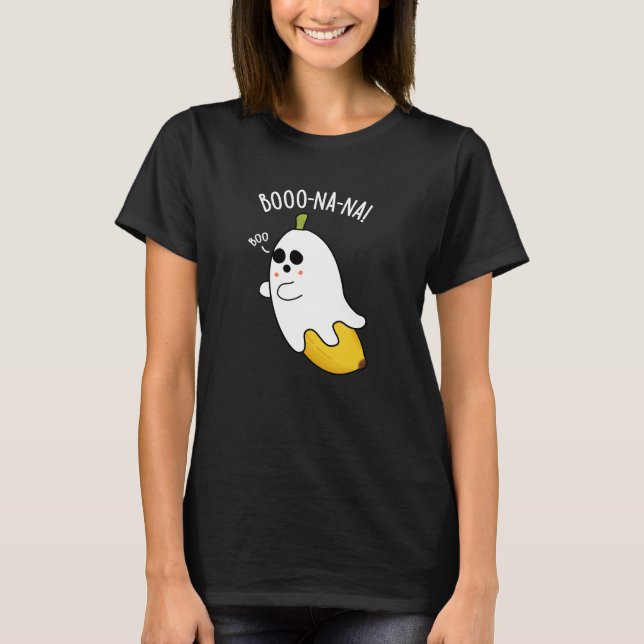 Camiseta Boo-nana Funny Ghost Banana Pun Dark BG (Anverso)