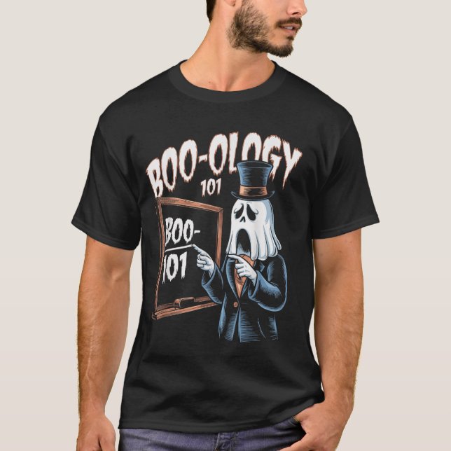 Camiseta Boo-Ology 101, feliz halloween (Anverso)
