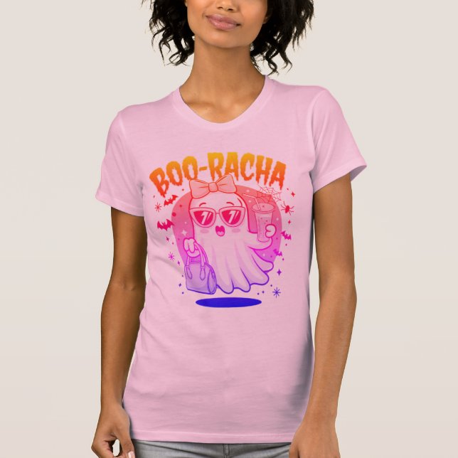 Camiseta Boo-racha Graciosa Fantasma de Halloween Beber Mar (Anverso)
