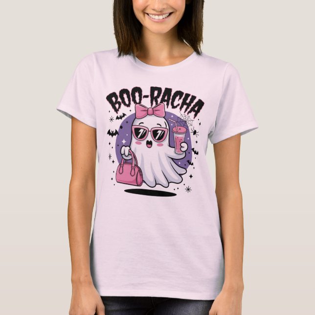 Camiseta Boo-racha Halloween Boo Racha Cute Fantasma (Anverso)