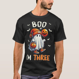 Camiseta Boo, soy el niño de Halloween de tercer cumpleaños