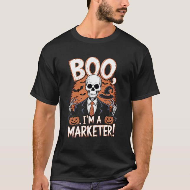 Camiseta Boo, soy una comercializadora de Halloween Diverti (Anverso)