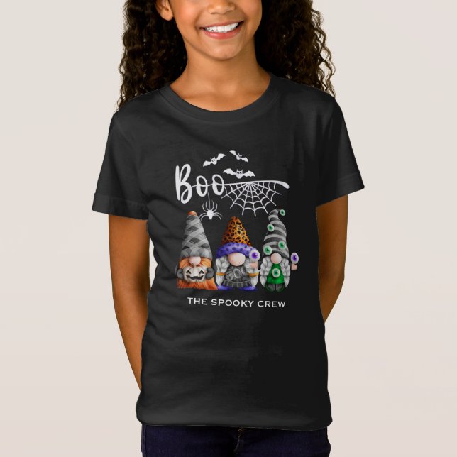 Camiseta Boo Spooky Crew Halloween Gnomes (Anverso)