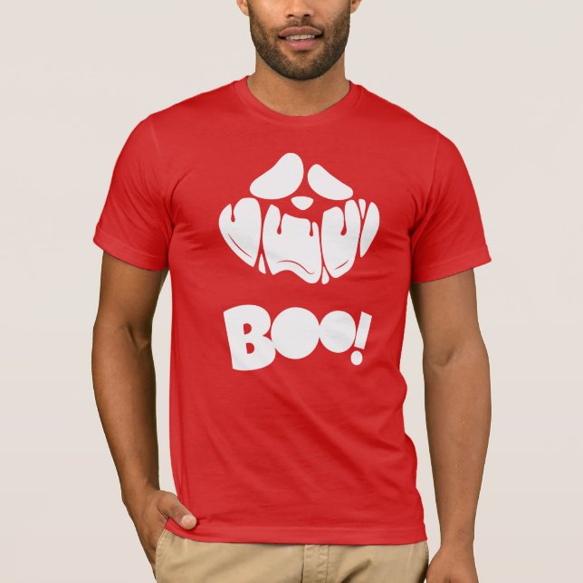 Camiseta Boo Spooky Face Halloween para hombres (Anverso)