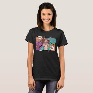 Camiseta "¡Boo! ¡Truco o trato!" Comic Panel Halloween Tee