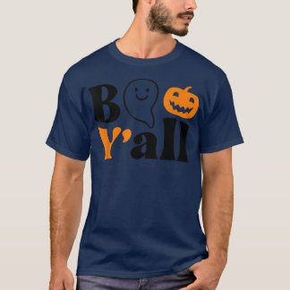 Camiseta Boo Y'all Cute Ghost Boo Squad Spooky temporada Ha