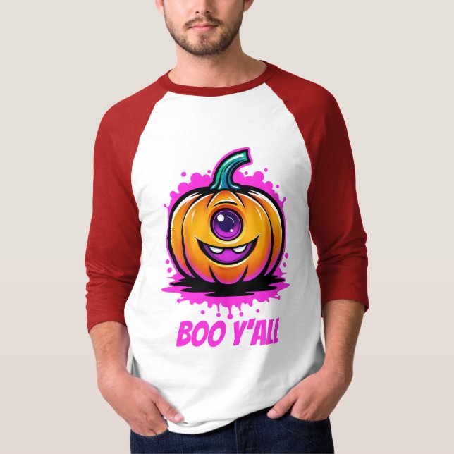 Camiseta Boo Y'All, espeluznante y adorable diseño de Hallo (Anverso)