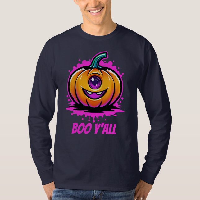 Camiseta Boo Y'All, espeluznante y adorable diseño de Hallo (Anverso)