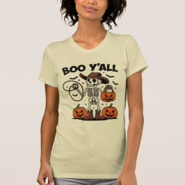 Camiseta Boo Y'all Skeleton Cowboy Halloween