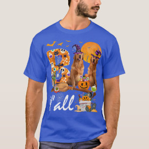Camiseta Boo Y'all Three Golden Retriever Dogs Halloween Co