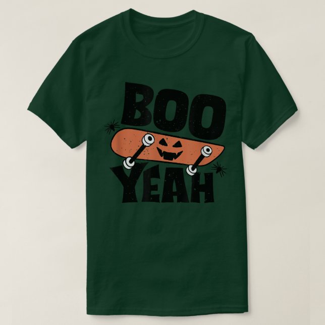 Camiseta Boo Yeah Ghost Scary Yet Silly Halloween Boho Cute (Diseño del anverso)