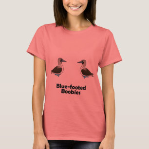Camiseta Boobies de pie azul