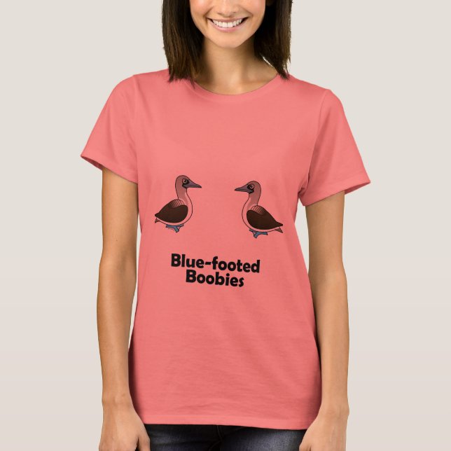 Camiseta Boobies de pie azul (Anverso)