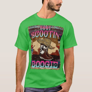 Camiseta Boogie Scootin Boogie Western Cowgirls Cowboy Boot