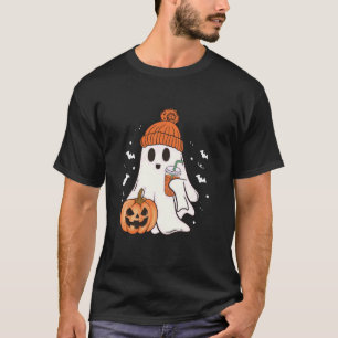 Camiseta Boojee Ghost Beber café Lover Halloween Trick