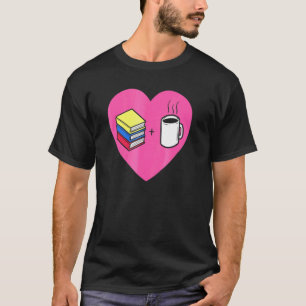 Camiseta Book And Coffee Love Graphic Color Version