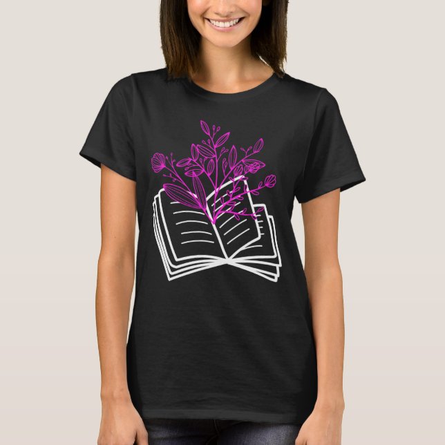 Camiseta Book  Book flower Reading fans book  bookworm  2 (Anverso)