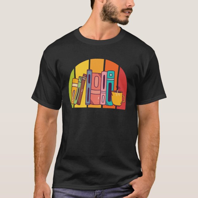 Camiseta Book  Bookshelf Bookworm and Reading Fans Books (Anverso)