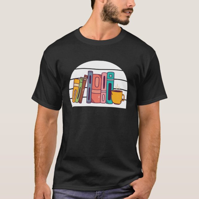 Camiseta Book  Bookshelf Bookworm and Reading Fans Books (Anverso)
