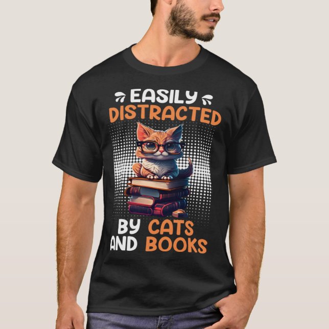 Camiseta Book  Cat fan Bookworm Book Reader Bookfriend (Anverso)