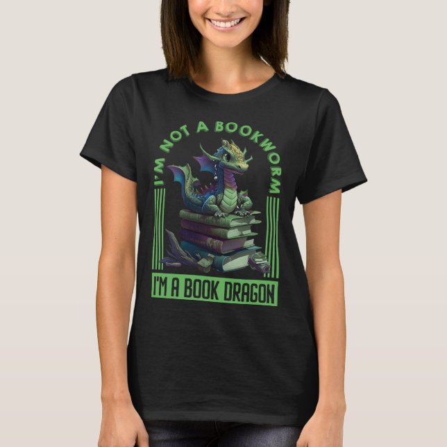 Camiseta Book Dragon book  Dragon fans Book love Dragon (Anverso)