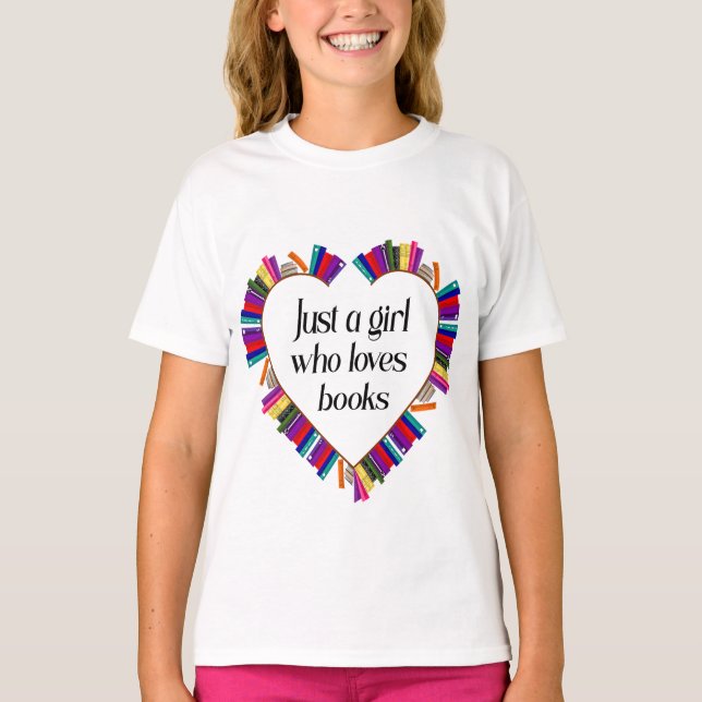 Camiseta Book Girl Kids T-Shirt (Anverso)
