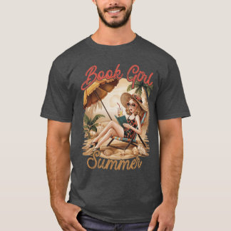 Camiseta Book Girl Summer Reading Beach Vacation Funny Read