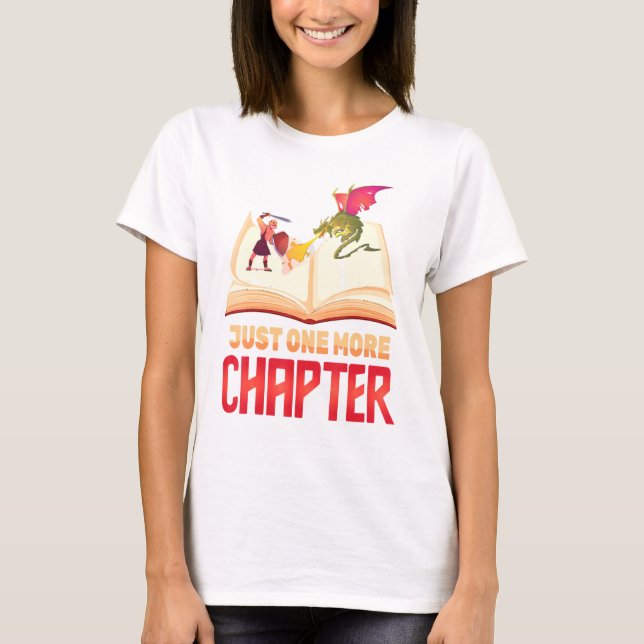 Camiseta Book - Just One More Chapter - Dragon - Knight - N (Anverso)
