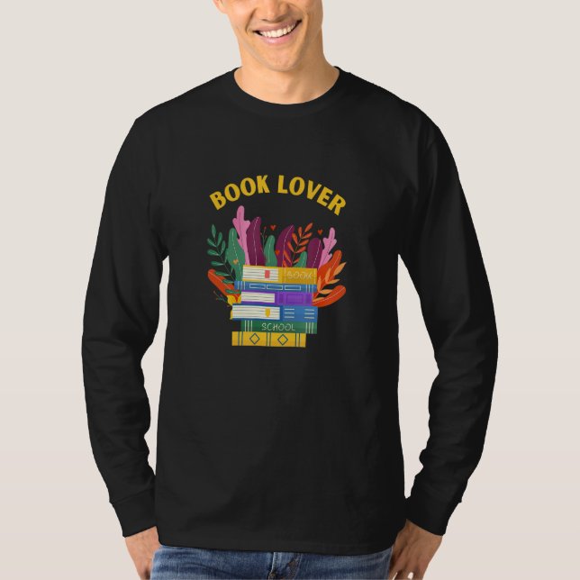 Camiseta Book Lover Plants love Big Books Read (Anverso)