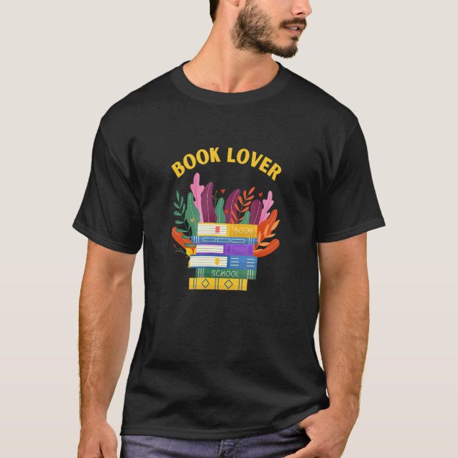 Camiseta Book Lover Plants love Big Books Read (Anverso)