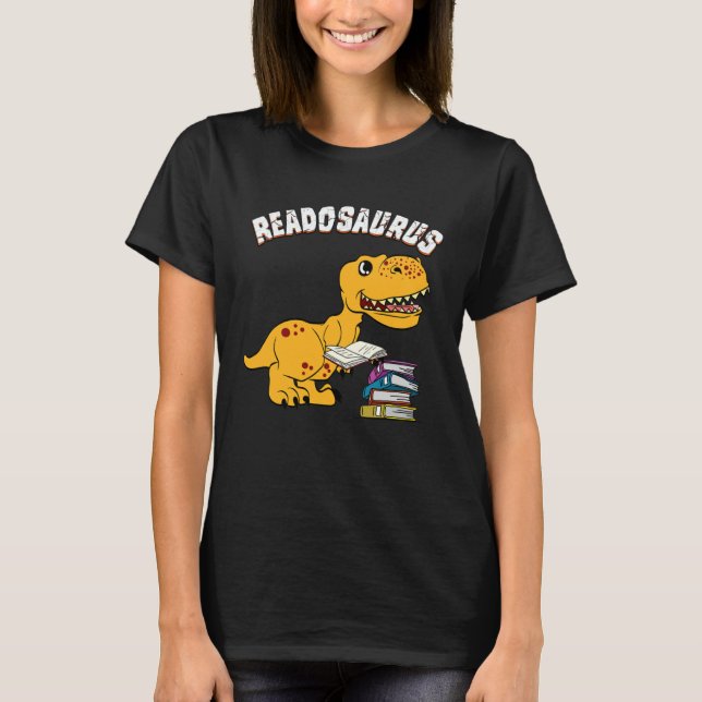 Camiseta Book Readosaurus Dinosaur Books Library Reading (Anverso)