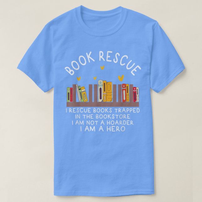 Camiseta Book Rescue Bookworm Book Lover Librarian Funny Re (Diseño del anverso)