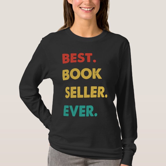 Camiseta Book Seller Retro Best Book Seller Ever (Anverso)