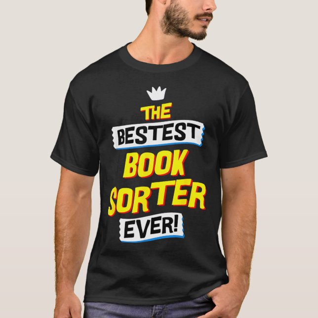 Camiseta Book Sorter, Funny Job Occupation  (Anverso)