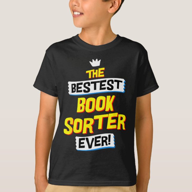 Camiseta Book Sorter, Funny Job Occupation  (Anverso)