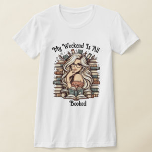 Camiseta Bookish Bliss: Chica entre libros