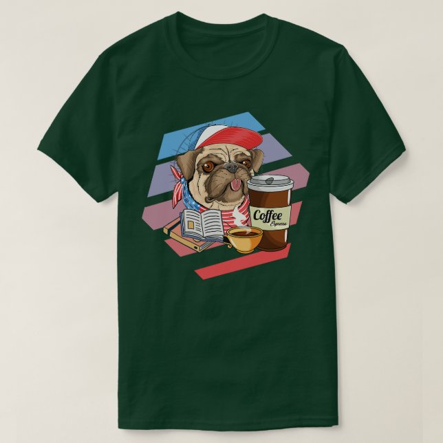 Camiseta Books And Coffee And Dogs And Social Justice 81 (Diseño del anverso)