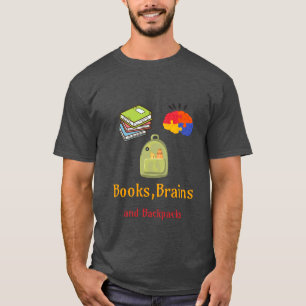 Camiseta Books Cerebros Y Mochilas Escuela Comienzo