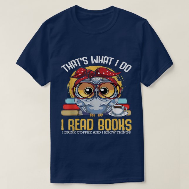 Camiseta Books Coffee Night Owl T-Shirt (Diseño del anverso)