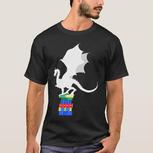 Camiseta Books Dragon Reading Reading Friend (Anverso)
