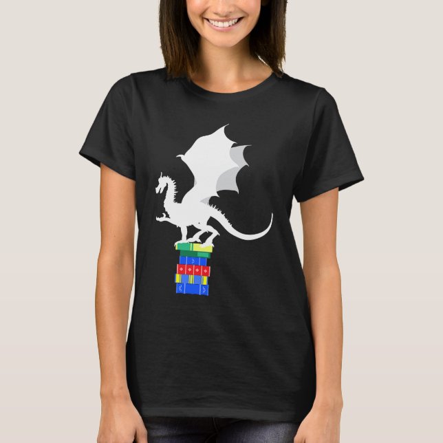 Camiseta Books Dragon Reading Reading Friend (Anverso)
