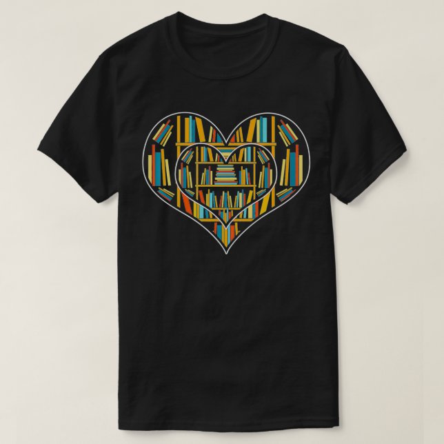 Camiseta Books Reader Heart Bookworm Book Nerd Gift Bookshe (Diseño del anverso)