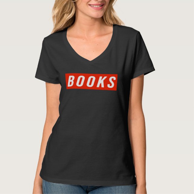 Camiseta books reading library bookworm book (Anverso)