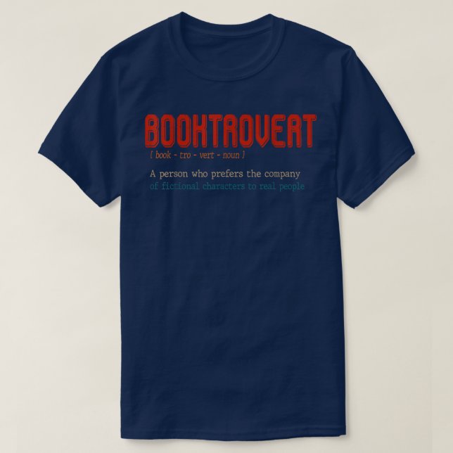 Camiseta Booktrovert Definition Description Book Lover Libr (Diseño del anverso)