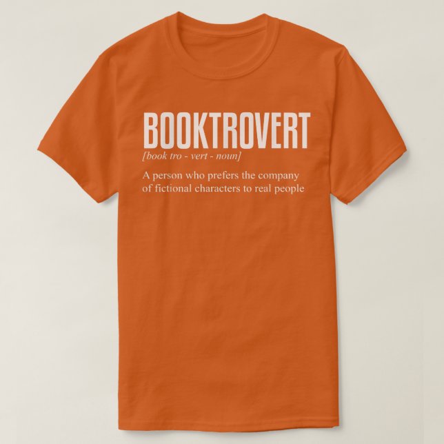Camiseta BookTrovert Definition Funny Leer Lover (Diseño del anverso)