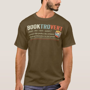 Camiseta Booktrovert Definition Librarian meme retro Book L