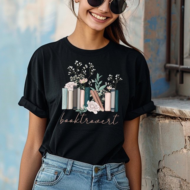 Camiseta Booktrovert Floral Books Regalo para el amante del (Subido por el creador)