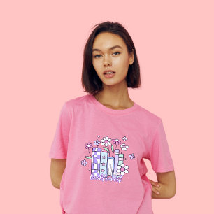 Camiseta Booktrovert Floral T-Shirt - Cute Pastel Book Love