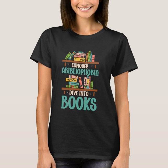 Camiseta Bookworm Abibliofobia Book Lover (Anverso)